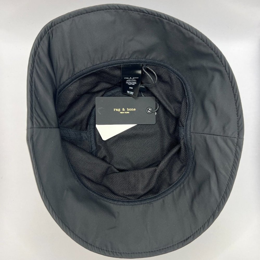 Rag & Bone Black Addison Bucket Hat sz S/M Women's Summer Lightweight Breathable - Picture 7 of 10